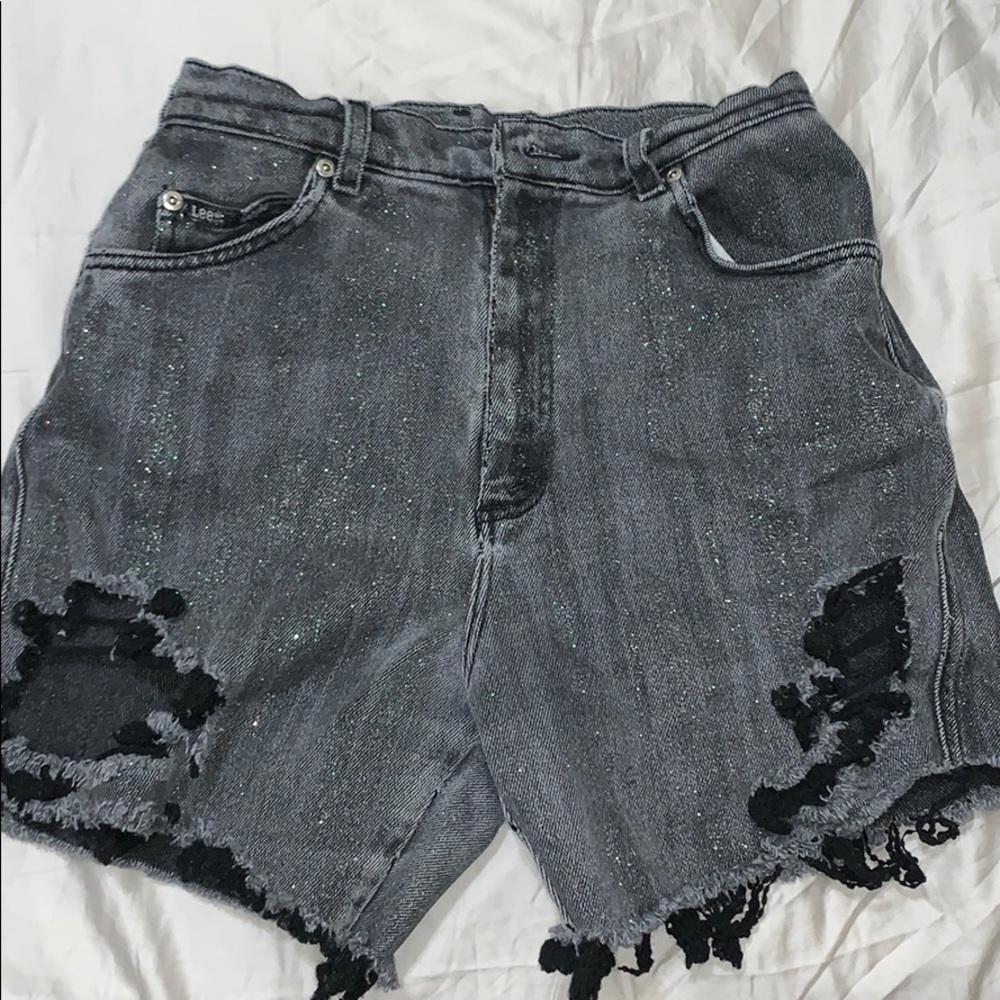 ❤️ Glitter denim shorts